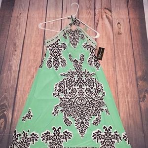INC high low Tropical Bloom dress size small